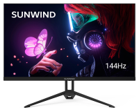 Монитор SunWind 27" SUN-M27BA108 черный IPS 3ms 16:9 HDMI матовая 280cd 178гр/178гр 2560x1440 144Hz G-Sync DP FHD 4.2кг
