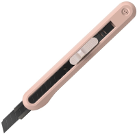 Нож канцелярский Deli ENS063 PINK ENS063 Nusign шир.лез.9мм выдвижное лезвие фиксатор усиленный сталь розовый