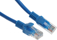 Патч-корд PP12-0.25M/B 1000G UTP 4 пары cat5E CCA molded 0.25м синий RJ-45 (m)-RJ-45 (m)