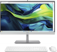Моноблок Acer Aspire C27-195ES 27" Full HD Core Ultra 7 155U (1.7) 16Gb SSD512Gb Graphics CR Eshell GbitEth WiFi BT 65W клавиатура мышь Cam серебристый 1920x1080