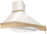 Вытяжка каминная Elikor Форест 90П-650-П3Д бежевый управление: кнопочное (1 мотор)