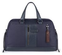 Сумка дорожная Piquadro Brief2 BV4447BR2/BLU синий ткань/натур.кожа