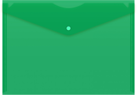 Конверт на кнопке Бюрократ Economy -PK100GRN A4 пластик 0.10мм зеленый
