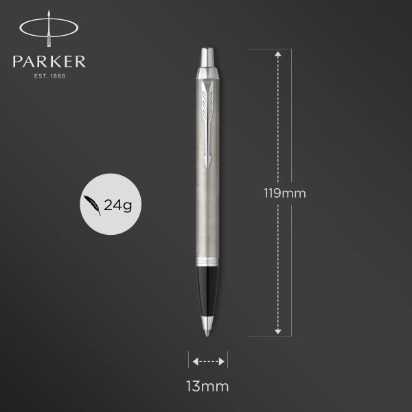Ручка шариков. Parker IM Core (CW2150841) Stainless Steel CT M черн. черн. подар.кор.европод.