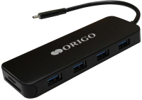Разветвитель USB 3.0 Origo OU3390SNPD 4порт. черный (OU3390SNPD/B1)