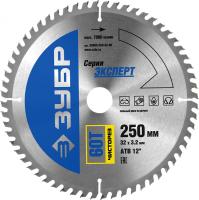 Диск пильный по дер. Зубр Чистый рез усиленный (36905-250-32-60) d=250мм d(посад.)=32мм (циркулярные пилы)