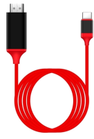 Кабель-переходник аудио-видео Premier L9G USB Type-C (m)/HDMI (m) 2м. красный (A2604RED)