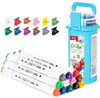 Набор маркеров для скетчинга Deli EC187-12 ColoRun 11мм 150мм трехгр. двойной пиш. наконечник 1-5мм