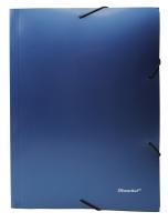Папка на резинке Silwerhof Perlen 311918-74 A4 песок полипропилен 0.6мм синий металлик