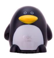 Точилка для карандашей ручная Deli Пингвин E0563 2 отверстия пластик ассорти блистер