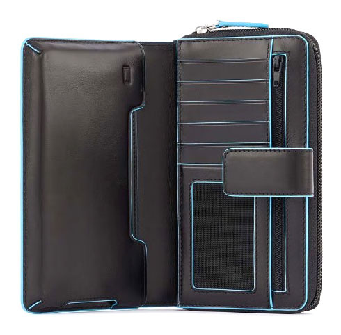 Кошелек женский Piquadro Blue Square PD1354B2R/N черный натур.кожа