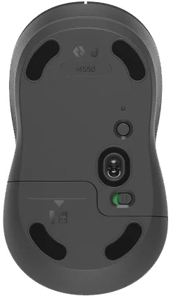 Мышь Logitech M550 темно-серый/серый оптическая (4000dpi) беспроводная BT/Radio USB (3but)