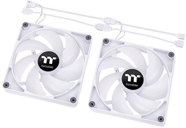 Вентилятор для корпуса Thermaltake CT120 Sync ARGB 120х120x25 белый 4-pin 25.8дБ (упак.:2шт) (CL-F153-PL12SW-A) Ret