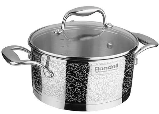 Кастрюля Rondell Vintage RDS-343 3л. d=20см (с крышкой) стальной