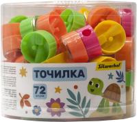 Точилка для карандашей ручная Silwerhof 191082 Народная коллекция 1 отверстие пластик ассорти