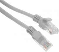 Патч-корд PP12-7.5M 1000G UTP 4 пары cat5E CCA molded 7.5м серый RJ-45 (m)-RJ-45 (m)