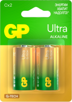 Батарея GP Ultra Alkaline 14AUA21-2CRSBC2 C (2шт) блистер