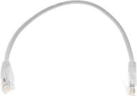 Патч-корд Lanmaster TWT-45-45-0.3-WH UTP RJ-45 вил.-вилка RJ-45 кат.5E 0.3м белый ПВХ (уп.:1шт)