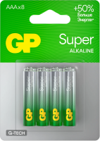 Батарея GP Super Alkaline 24AA21-2CRSBC8 AAA (8шт) блистер