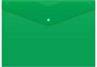 Конверт на кнопке Бюрократ -PK803ANGRN A4 непрозрачный пластик 0.18мм зеленый