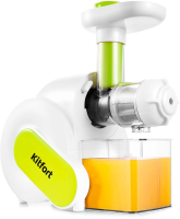 Соковыжималка шнековая Kitfort KT-1110-1 150Вт белый/зеленый