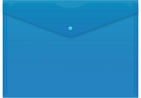Конверт на кнопке Бюрократ -PK803ABLU A4 пластик 0.18мм синий