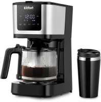 Кофеварка капельная Kitfort КТ-7217 900Вт черный/нержавеющая сталь