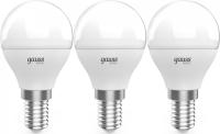 Лампа светодиодная Gauss Basic 10531152T 5.5Вт цок.:E14 шар 240B 3000K св.свеч.бел.теп. (упак.:3шт)