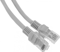 Патч-корд PP6U-1M 10000G UTP 4 пары cat6 CCA molded 1м серый RJ-45 (m)-RJ-45 (m)
