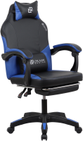 Кресло игровое Оклик Cooldown черный/синий сиденье черный/синий искусст.кожа/сетка с подголов. крест