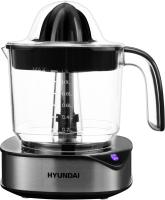 Соковыжималка цитрусовая Hyundai HY-JC4123 30Вт рез.сок.:1200мл. черный/нержавеющая сталь
