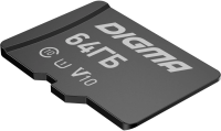 Флеш карта microSDXC 64Gb Class10 Digma CARD10 + adapter