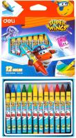 Восковые мелки Deli EC21000 Super Wings 12цв. картон.кор./европод.