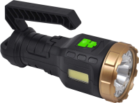 Фонарь ручной Gauss GFL209 черный 10Вт лам.:светодиод. встроенный аккумулятор (GF209)