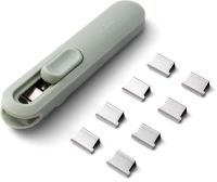 Клиппер-пистолет Deli NS085-B 8 зажимов 16 мм зеленый пластик