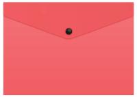 Конверт на кнопке Бюрократ -PK803TA5PINK A5 гориз. пластик 0.15мм коралловый