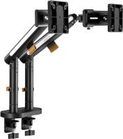 Кронштейн для мониторов Ultramounts UM727B черный 17"-32" макс.9кг крепление к столешнице поворот и