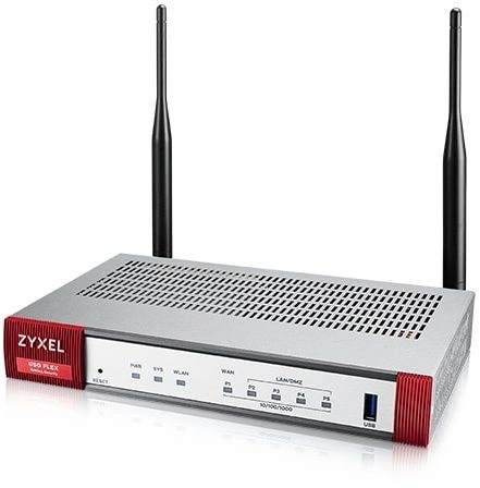 Межсетевой экран Zyxel USG Flex 50AX (USGFLEX50AX-EUCI01F) AX1800 10/100/1000BASE-TX серебристый