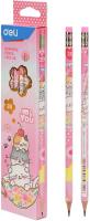 Карандаш ч/г Deli MiYou EC012-2B 2B шестигран. карт.кор. (12шт)