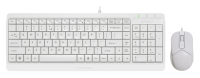 Клавиатура + мышь A4Tech Fstyler F1512 клав:белый мышь:белый USB (F1512 WHITE)