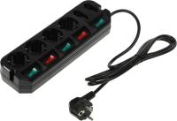 Сетевой удлинитель Most A10 1.6м (6 розеток) черный (пакет ПЭ)