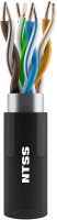 Кабель информ. NTSS (NTSS-OUT-FTP4-5Е-PE-BL) кат.5E F/UTP 4X2X24AWG PE внеш. 305м черный