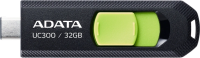 Флеш Диск A-Data 32Gb Type-C UC300 ACHO-UC300-32G-RBK/GN USB3.2 черный/зеленый