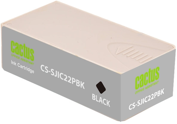 Картридж струйный Cactus CS-SJIC22PBK C33S020601 черный (34мл) для Epson ColorWorks C3500