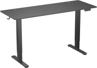 Стол для компьютера Cactus CS-EDL-BBK столешница ДСП черный каркас черный 120x71x60см