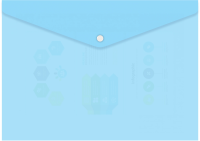 Конверт на кнопке Бюрократ Pastel -PKPAST/BLUE A4 пластик 0.18мм голубой