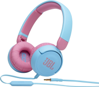 Гарнитура накладные JBL JR310 1м голубой/розовый проводные оголовье (JBLJR310BLU)