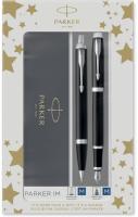 Набор ручек Parker IM Core FK221 (CW2093215) Black CT сталь нержавеющая подар.кор. ручка перьевая, ручка шариковая