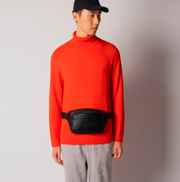 Сумка на пояс Piquadro Black Square CA2174B3/N черный натур.кожа