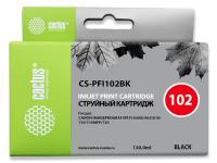 Картридж струйный Cactus CS-PFI102BK PFI-102BK черный (130мл) для Canon iPF500/iPF600/iPF700/ MFP M40/iPF765/LP17/LP24